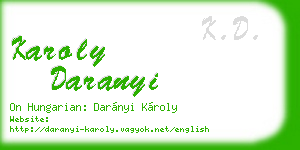karoly daranyi business card